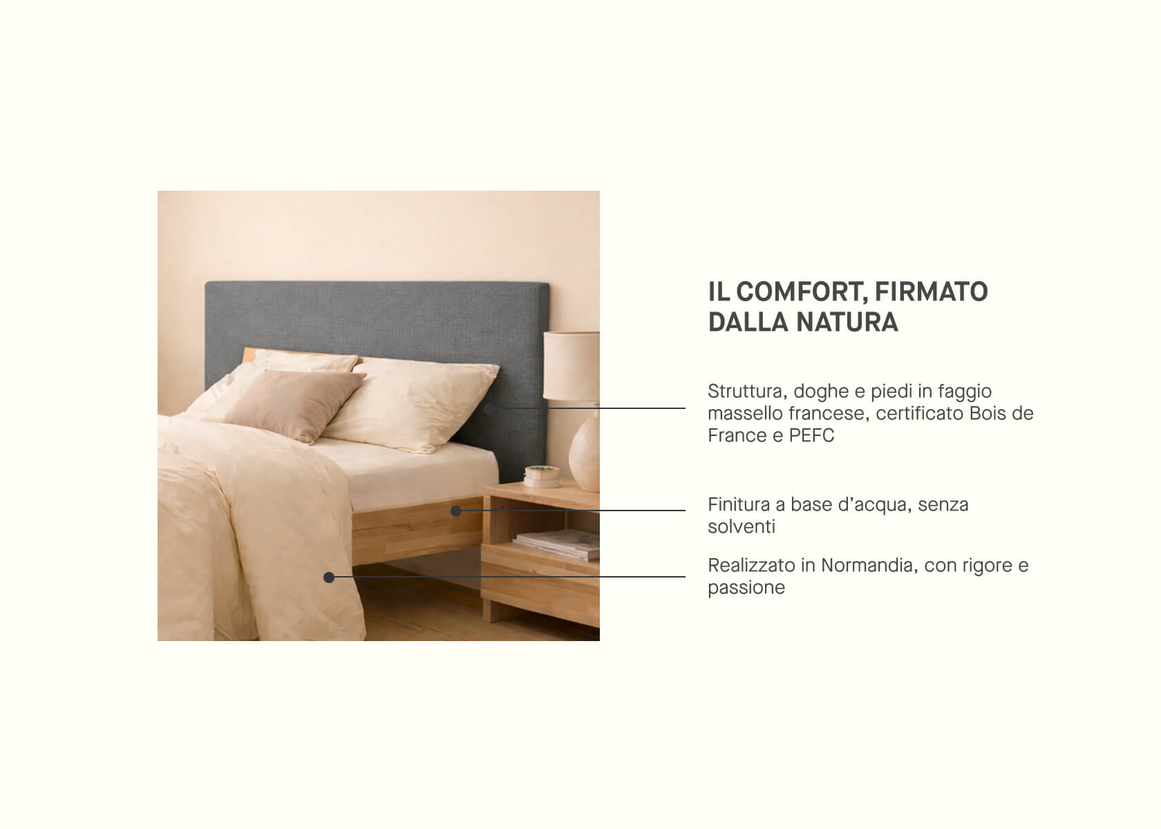 Letto in legno massiccio AVA