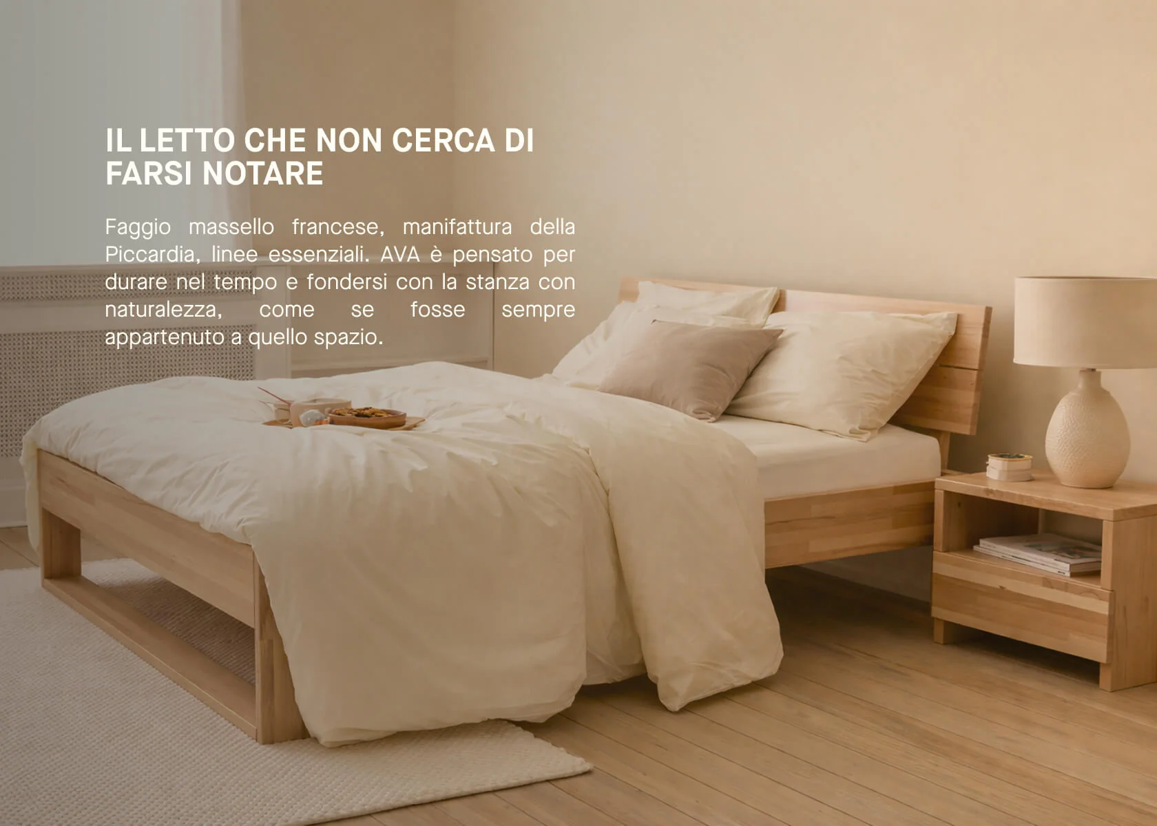 Letto in legno massiccio AVA