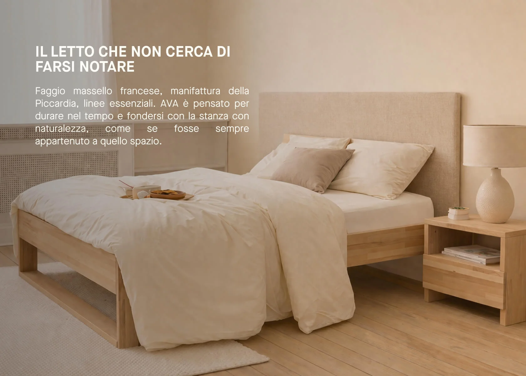 Letto in legno massiccio AVA
