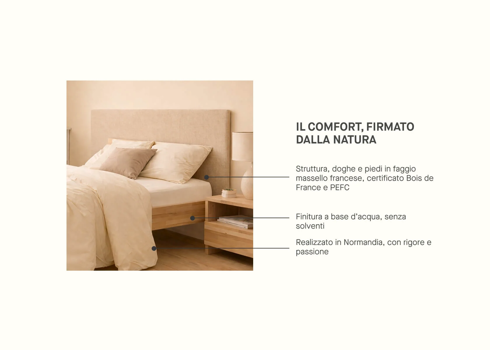 Letto in legno massiccio AVA