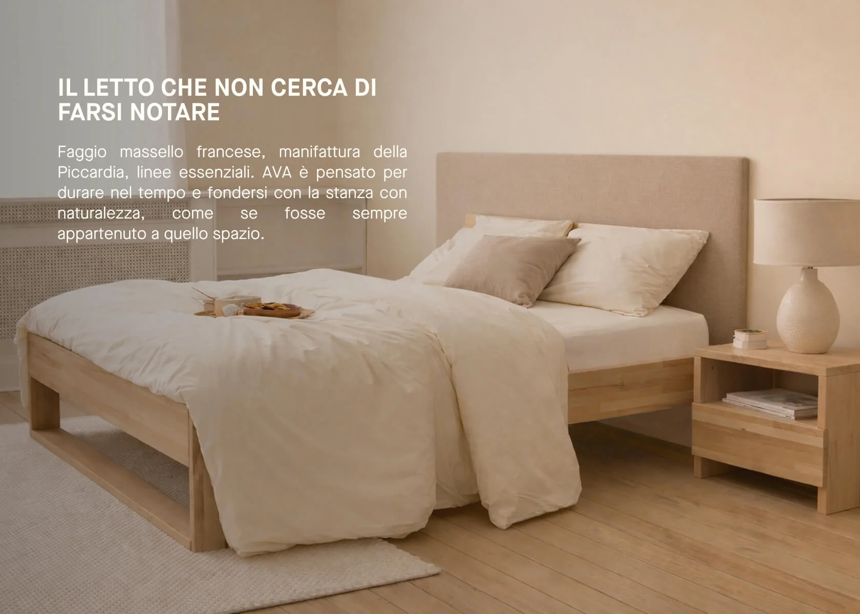 Letto in legno massiccio AVA
