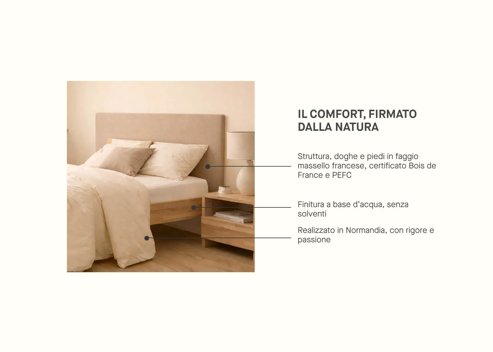 Letto in legno massiccio AVA