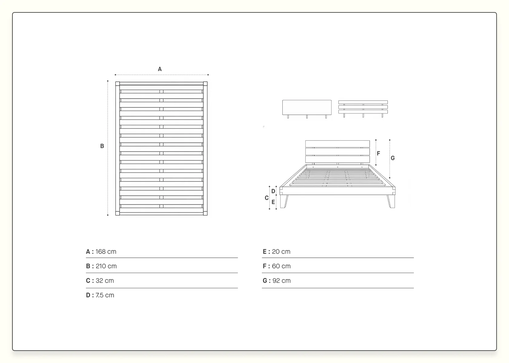 Letto legno massiccio LUCA