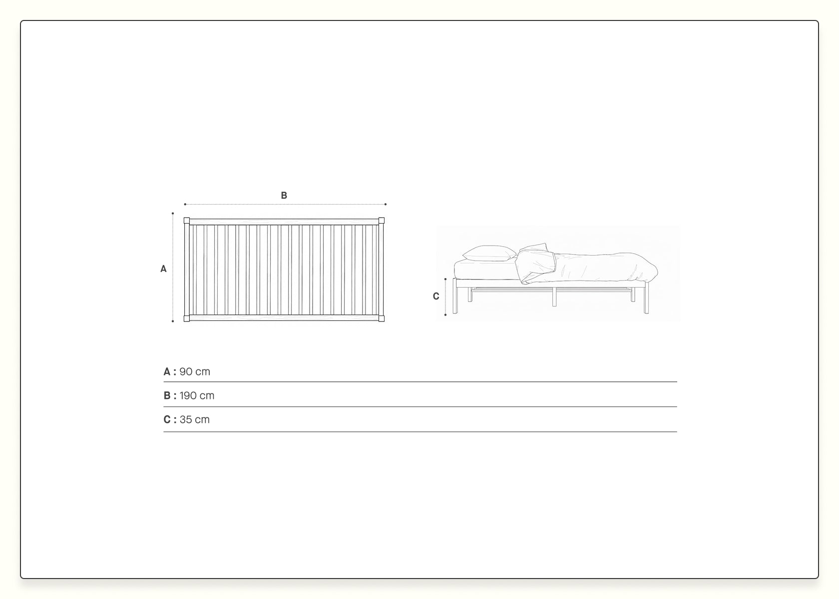 Letto bambino in legno massiccio MALO