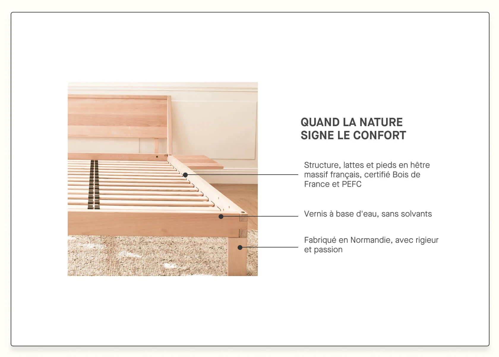 Letto in legno massiccio NOVA