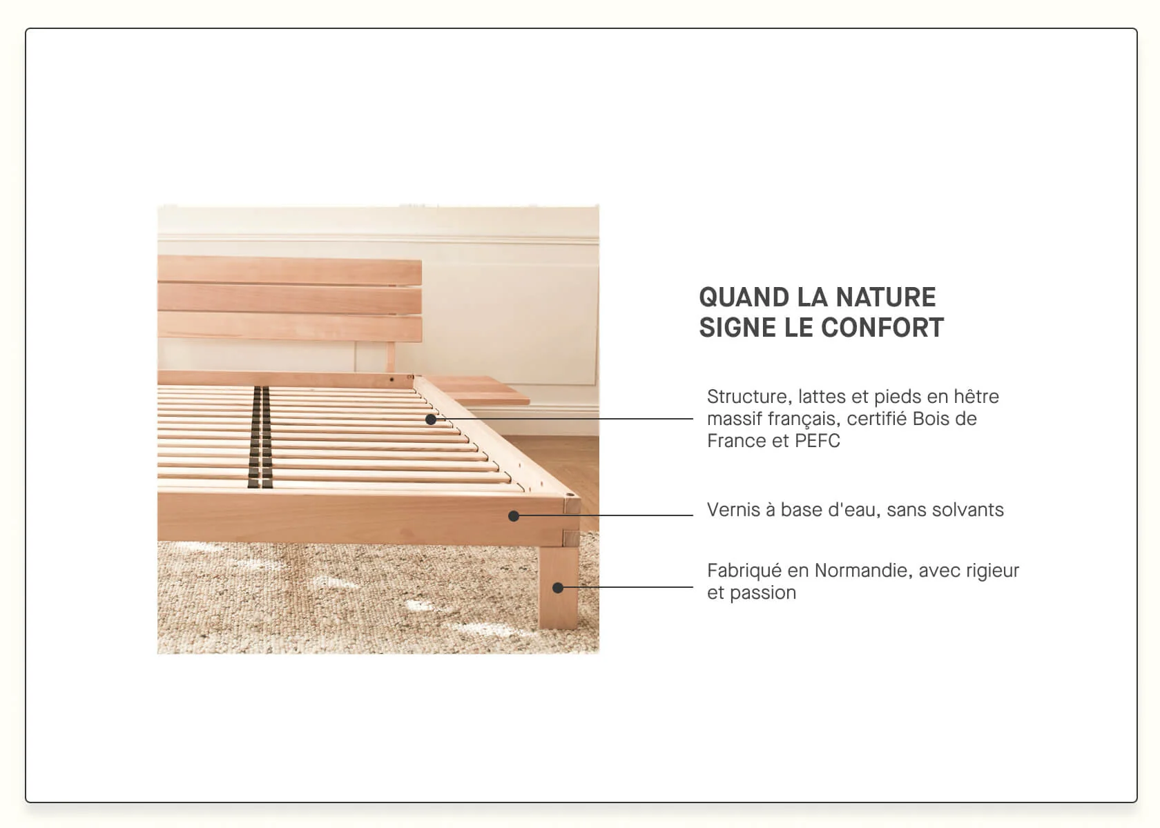 Letto in legno massiccio NOVA