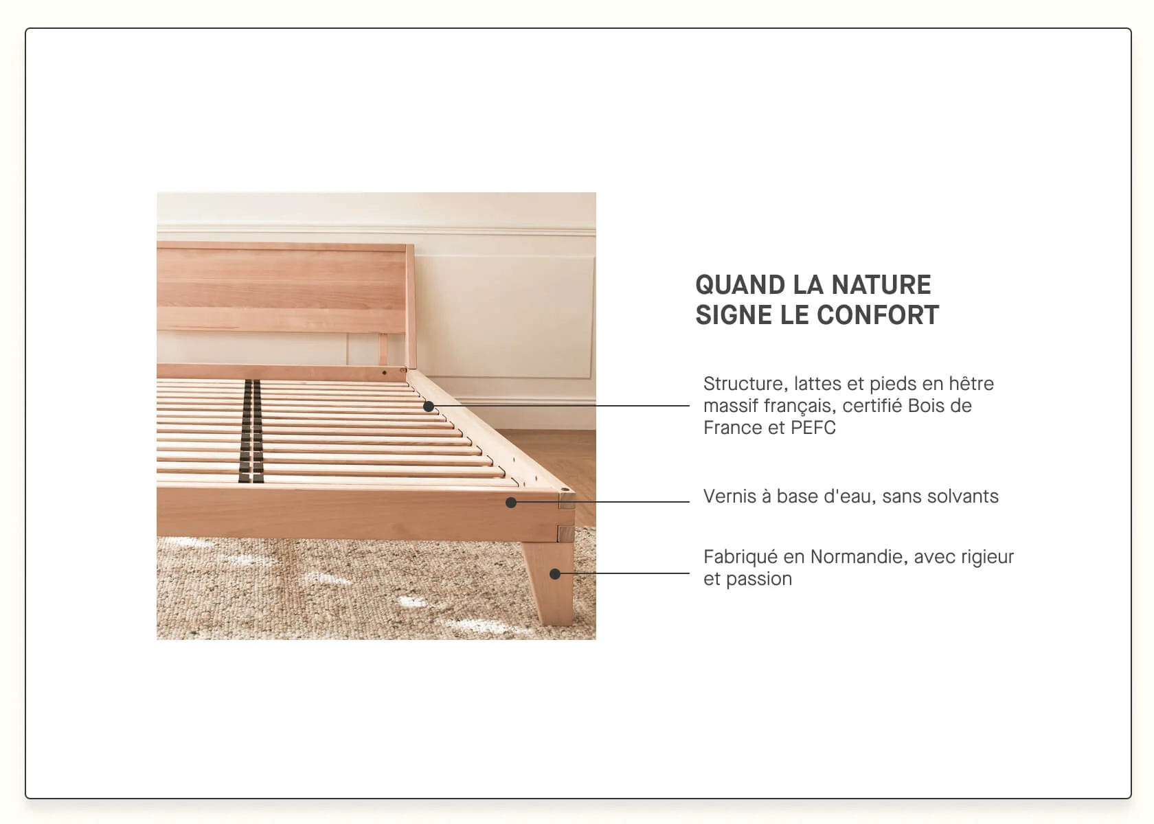 Letto in legno massiccio NOVA