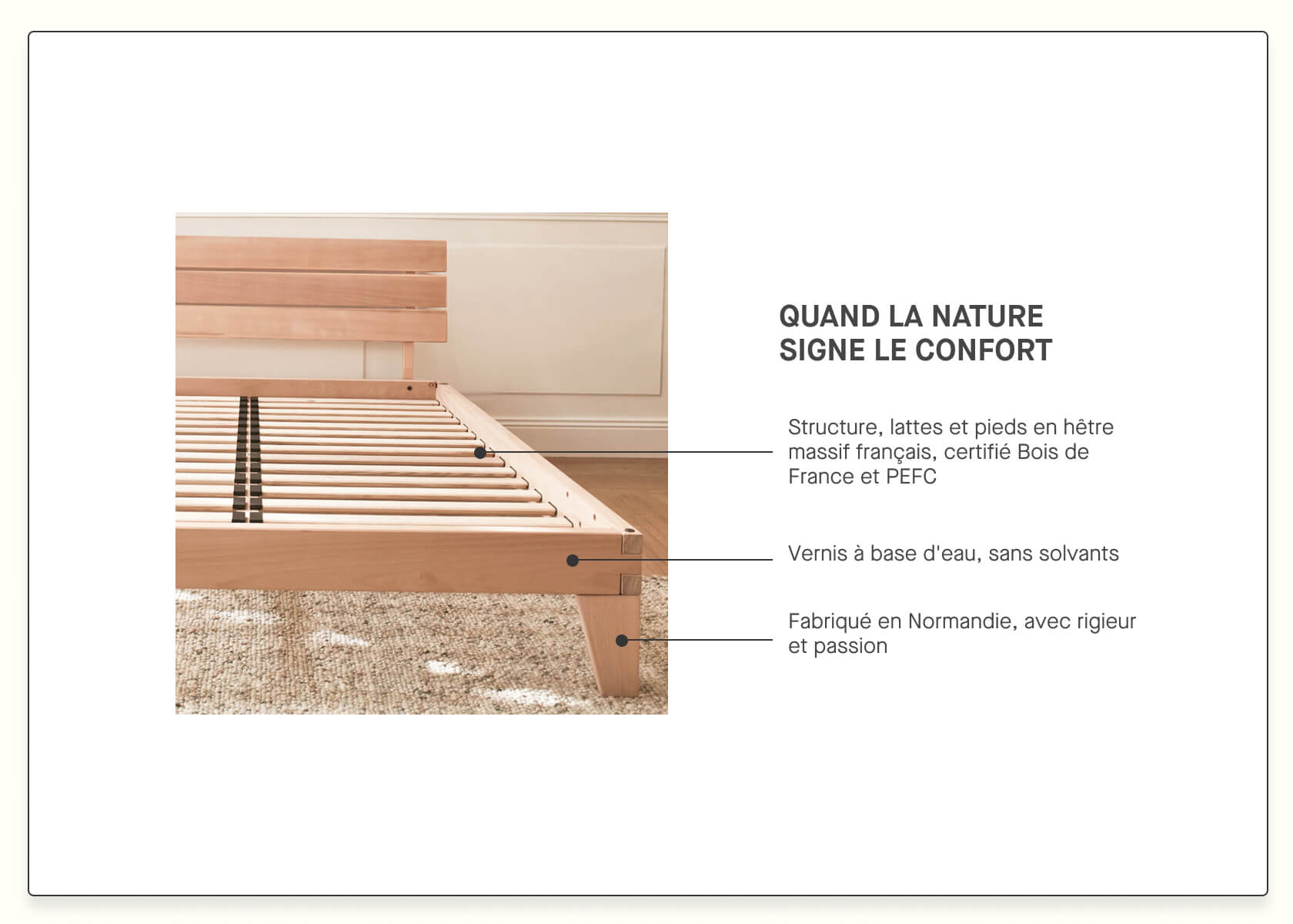 Letto in legno massiccio NOVA