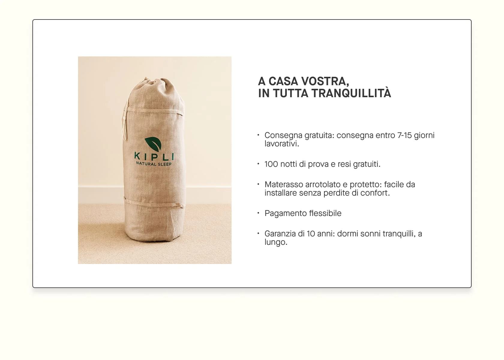 Materasso lattice naturale Kipli