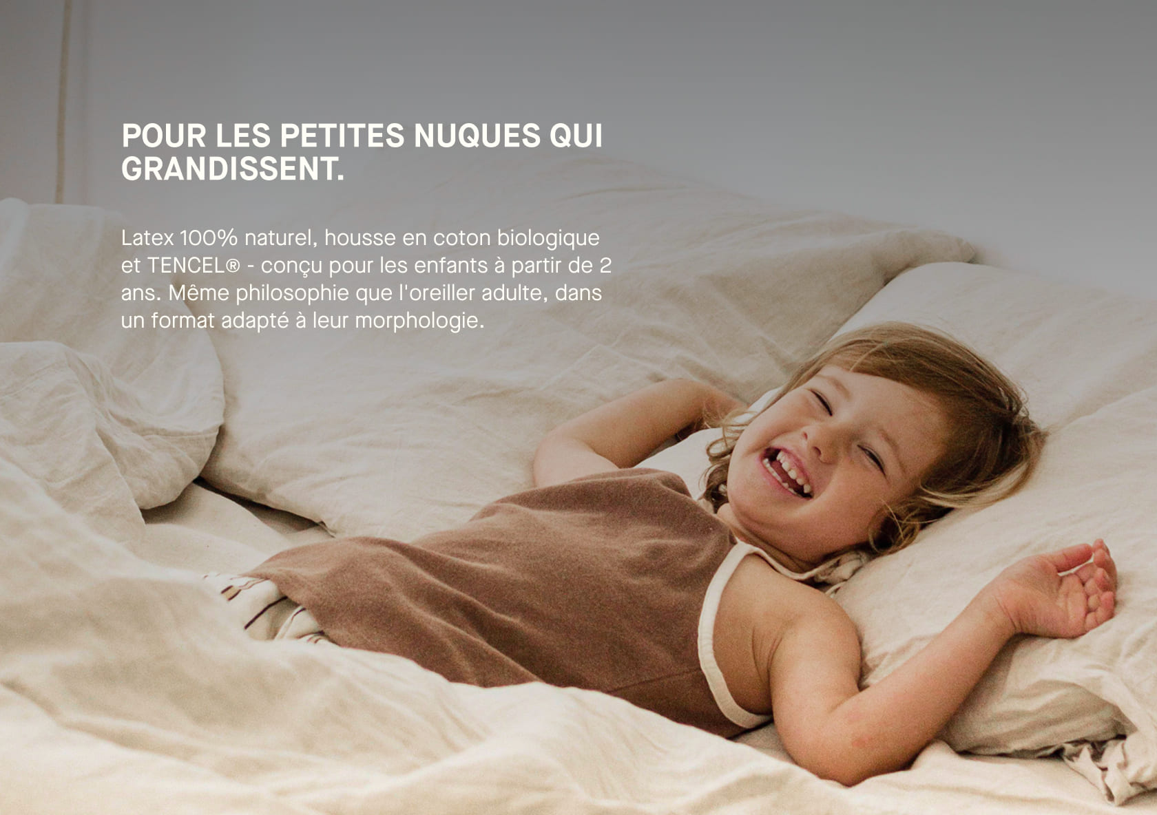 Cuscino per bambini in lattice naturale