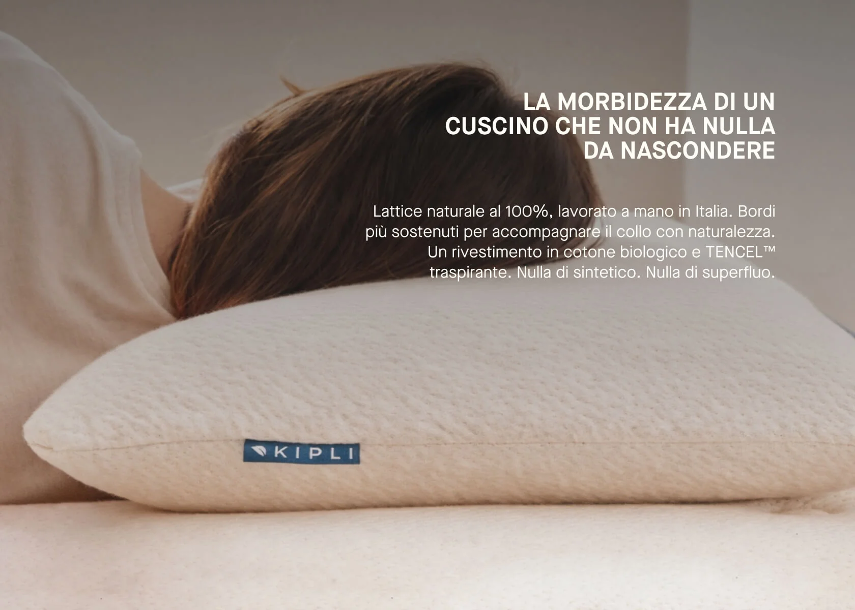 Cuscino lattice naturale