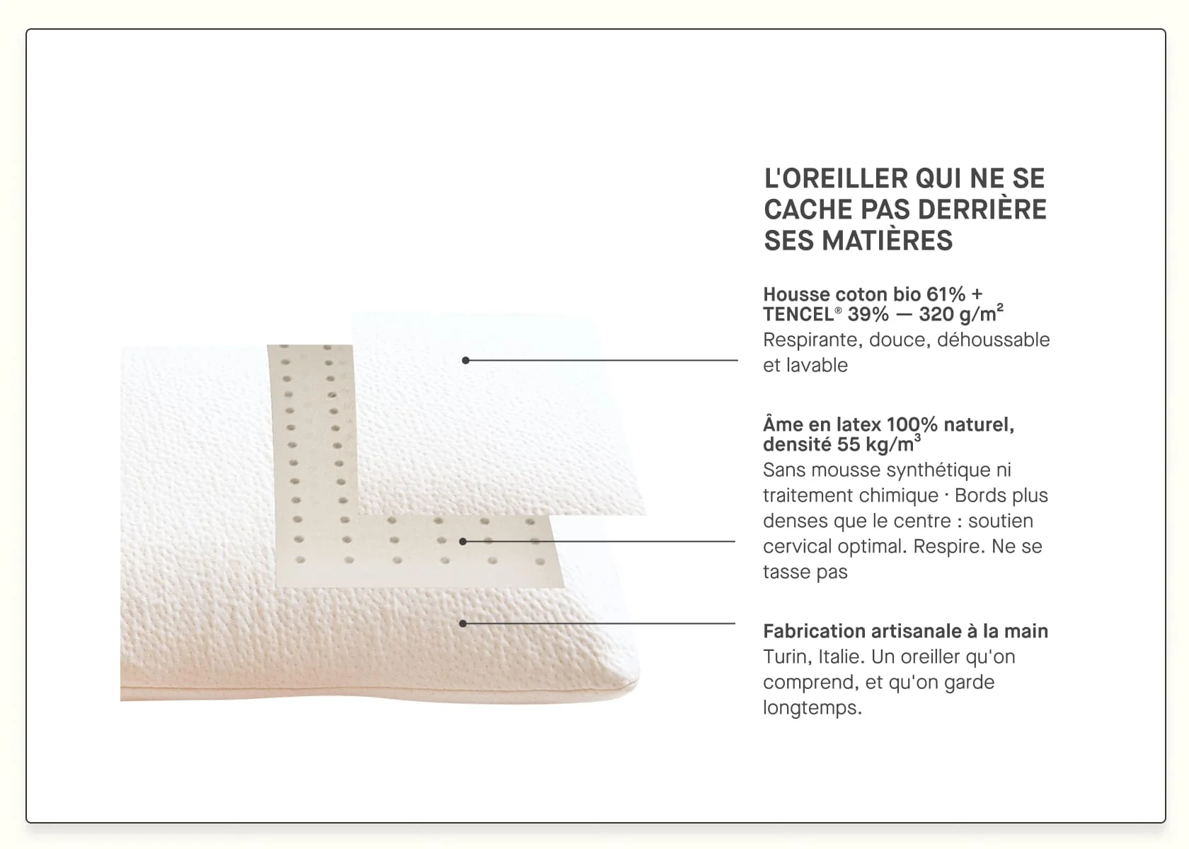 Cuscino lattice naturale