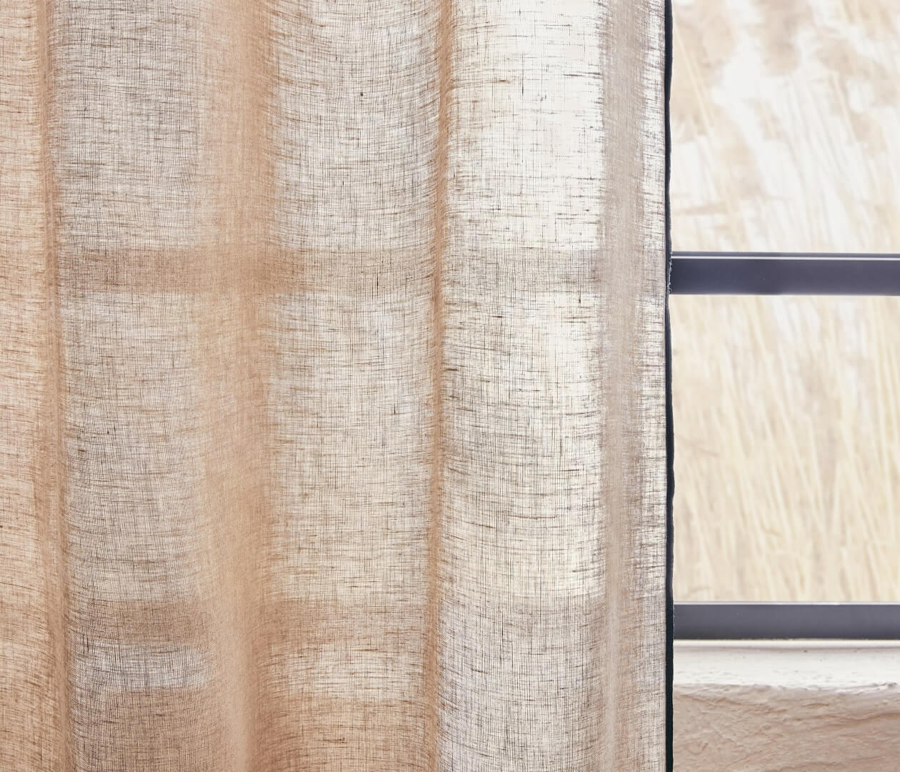 Tende sottili in lino bianco ALTO