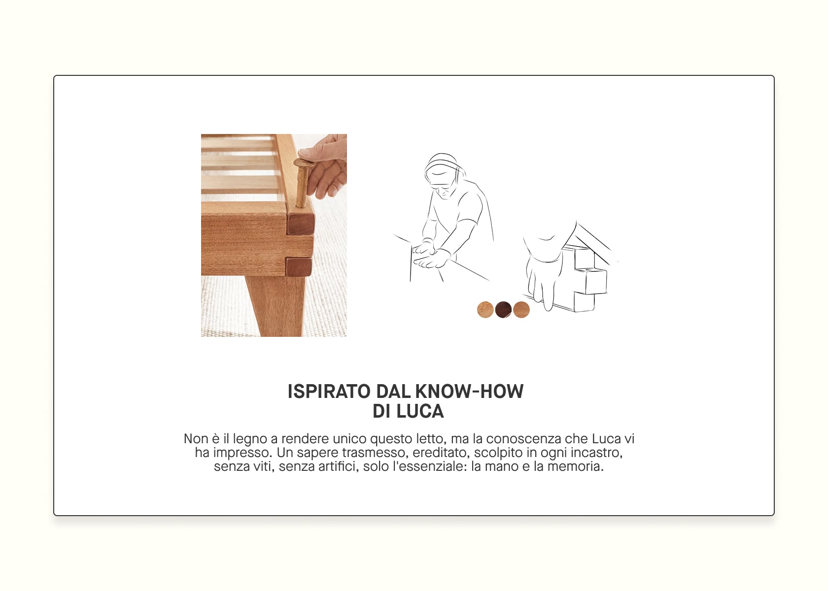 Letto legno massiccio LUCA