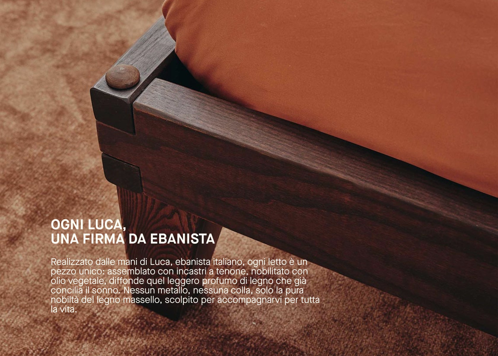 Letto legno massiccio LUCA