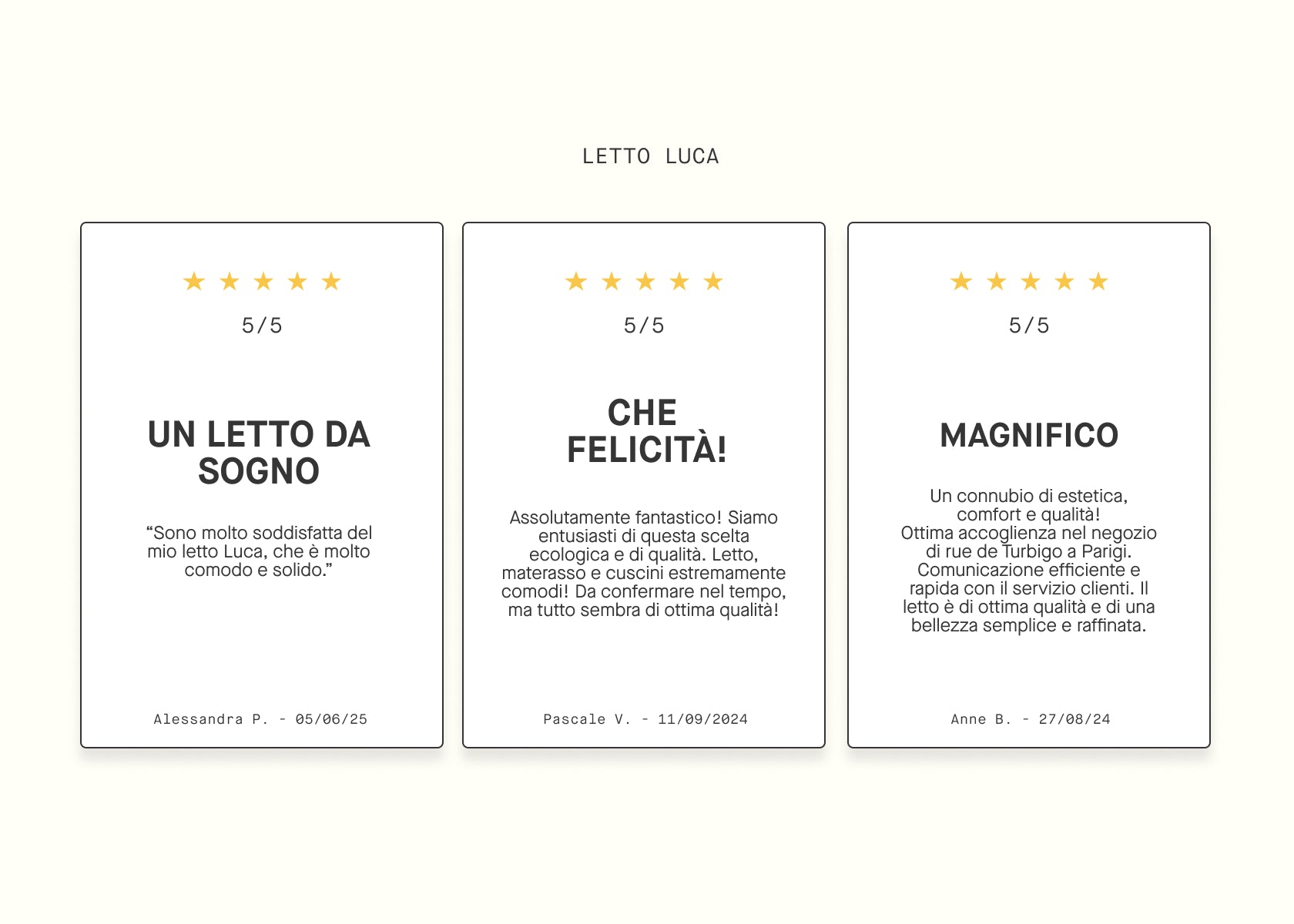 Letto legno massiccio LUCA